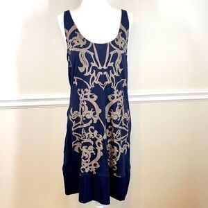 EXPRESS Navy Cotton Studded Tank Dress L